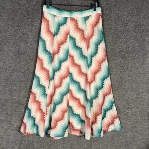 Maeve Anthropologie Maxi Skirt Womens Large‎ Chevron Print Knit Bohemian